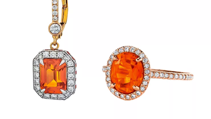 Orange sapphire jewelry