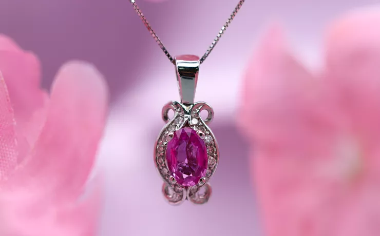 Pink Sapphire Necklace