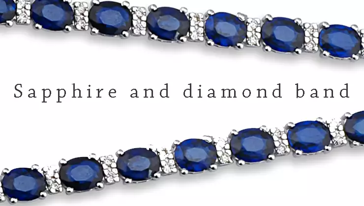 Sapphire and diamond band
