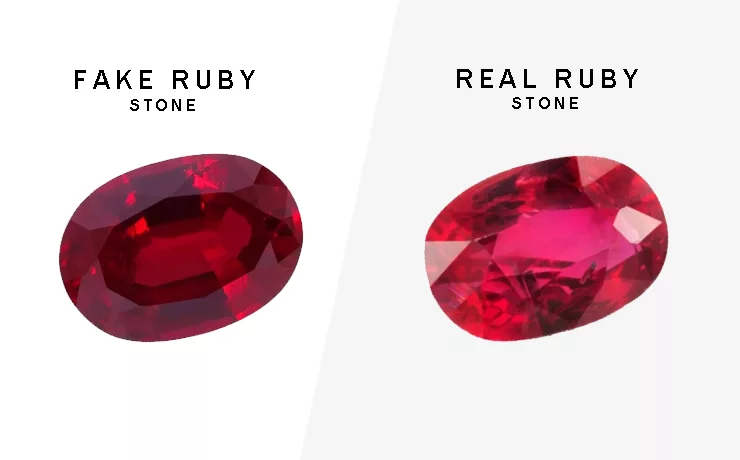 Fake Ruby Stone vs Real Ruby Stone
