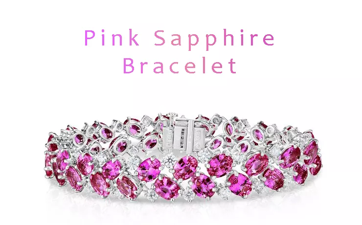 Pink Sapphire Crystal Bracelet