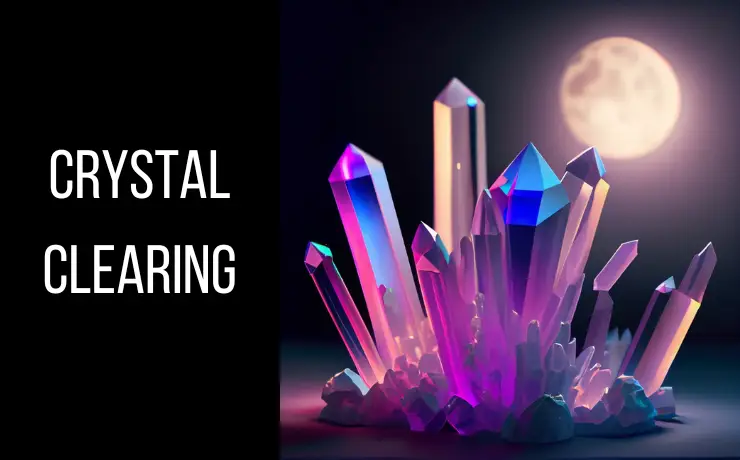 Crystal clearing in moonlight