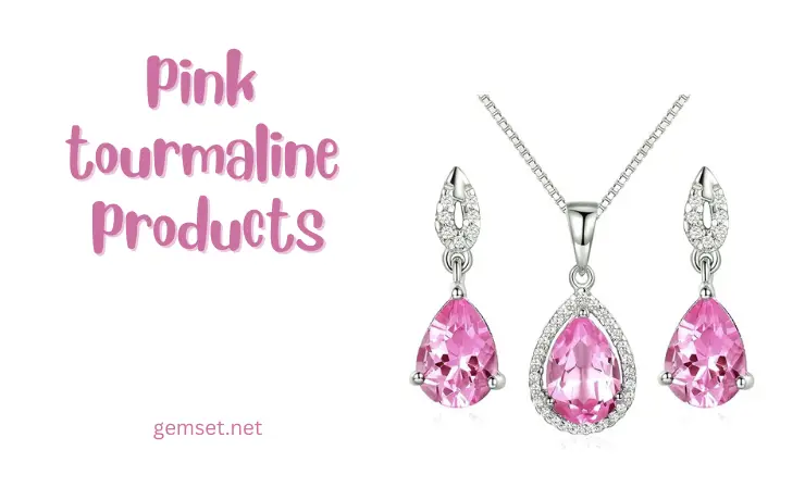 pink tourmaline jewelry set