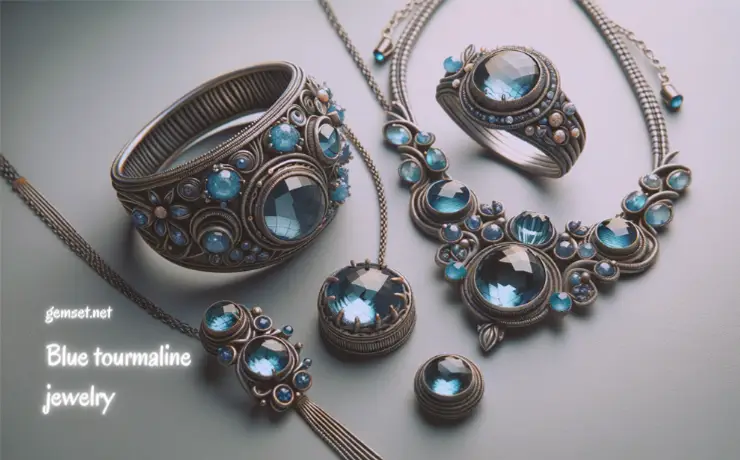 Blue tourmaline jewelry